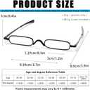 Viseng Slim Mini Metal Reading Glasses Compact Lightweight Portable Readers with Glasses Case for Reading Case,Gold+Silver+Black+2.25