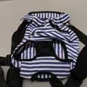 Pawaboo Pet Carrier Backpack, Adjustable Pet Front Cat Dog Carrier Backpack Travel Bag, Legs Out, Easy-Fit for Traveling Hiking Camping for Small Medium Dogs Cats Puppies, Medium, Blue & White Stripes