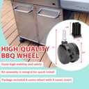 2-Pack 70360 Locking Caster with Insert for Weber Genesis Grill Parts Genesis S-330/E-310/E-320/S-310/S-320 & Summit E-420/E-450 Parts (2007-2011), Spirit E-210/E-310 Grill Wheels Replacement