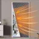 NICETOWN Thermal Insulated Door Curtain 100% Blackout Patio Door Panel 40"x86" Energy Saving Pet Friendly Keep Warm with 3 Hanging Ways for Supermarket/Apartment/Restaurant, Grey, 1 PC