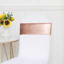 50 PCS Spandex Rose Gold Chair Sashes for Wedding Stretch Chair Bands with Buckles Universal Elastic Chairs Ties Bows for Party Folding Chairs Celebration Ceremony Christmas Events Decorations