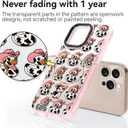 for iPhone 16 Pro Max Case Cute - Durable Shockproof 6.6 ft Drop Impact Phone Case - Funny Milk Cow Ducky Design (6.9") Glitter Pink