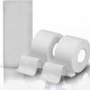Athletic Tape, White Cotton Elastic Sports Tape, Very Strong Easy Tear No Sticky Residue Tape for Ankle, Wrist, and Injury Taping, Suitable for Climbing, Basketball1.5in*10yd (White, 6 Pack)
