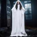 JOYIN 67" Halloween Decorations Outdoor Life Size Bride Decor, White Ghost Haunted House Props with Creepy Sound for Garden Yard Lawn