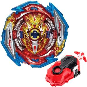 Konikiwa Bey Battling String Launcher Set, Infinite Achilles Top Burst Launcher - Left and Right Spin Compatible with All Bey Burst Series - Red
