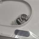 D/U Shape Toilet Seat,Soft Close and Quick-Release for Easy Cleaning Toilet Seats Cover,Stable Hinge Design to prevent shifting -White Elongated Toilet Lid