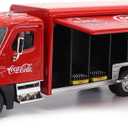 Coca-Cola 1/50 Beverage Delivery Truck With 2 Sliding doors, handcart and 2 bottle cases