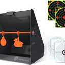 Atflbox Pellet Trap With 12''x12'' Splatter Bullseye Paper Targets and Spinning Shooting Targets for .177 .22 Caliber, Air Gun Airsoft BB Gun Rifle