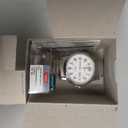 Timex Men's Easy Reader 35mm Day-Date Watch – Silver-Tone Case White Dial with Silver-Tone Expansion Band