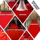 Extra Thick Red Carpet Runner for Party Felt Non-Slip Rubber Backed Aisle Runway Rug for Step, Proposal & Wedding Decorations, Hollywood Oscars RunwayReusable (Red, 3 X 10 FT)