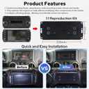Joying Car Radio for Jeep Wrangler JK 2011-2018 Upgrade Android 13 Floating Stereo 12.3" IPS Touchscreen 8GB+128GB with Wireless CarPlay & Android Auto, Bluetooth, GPS, AM/FM, SWC(JY-JP112T8)