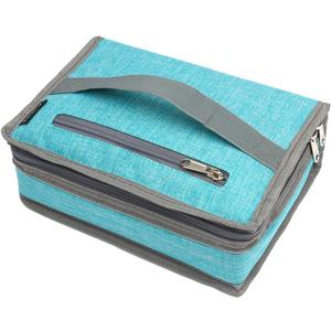FlowFly Small Insulated Lunch box Portable Soft Bag Mini Cooler Thermal Meal Tote Kit with Handle for Work & School, Sea Blue