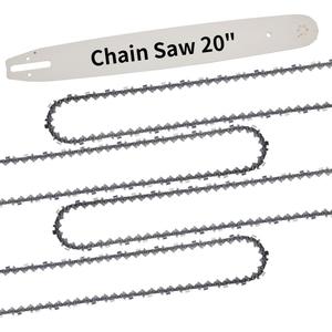 20 Inch Chainsaw Bar and Chain Combo for Husqvarna, Replacement for Saw Chains, 3/8" Pitch, 050" Gauge, 72 Drive Links Fits Husqvarna 455, 460 Rancher 570, Poulan PP5020AV(4 Chains +1 Bar)