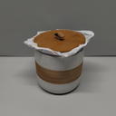 Ceramic Jar with Lid, Coffee Container Kitchen Food Storage Jars for Spice Sugar Tea Bag, Stackable Decorative Jars for Countertop, White & 18 fl.oz