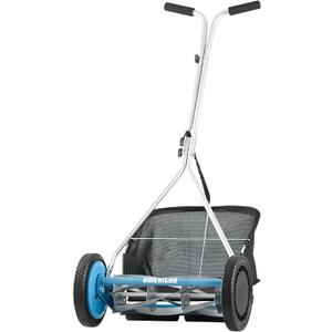 American Lawn Mower Company 1604-16 16-Inch 5-Blade Walk Behind Reel Mower with Grass Catcher