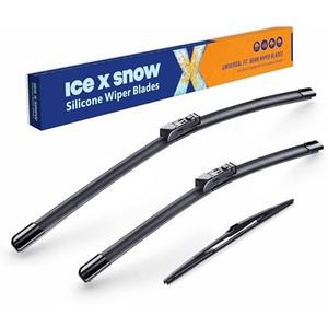ICEXSNOW Silicone Windshield Wiper Blades Replacement for Mazda CX-5 CX5 2017-2023,CX-9 CX9 2016-2023 Automotive Replacement Windshield Wiper Blades (24"+18"+14" Front Rear Wiper Blade Set)