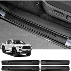ZZEQYG 4 Pcs ABS Material Door Sill Protector Compatible with Toyota Tacoma 2016 2017 2018 2019 2020 2021 2022 2023 Accessories Door Sill Guards