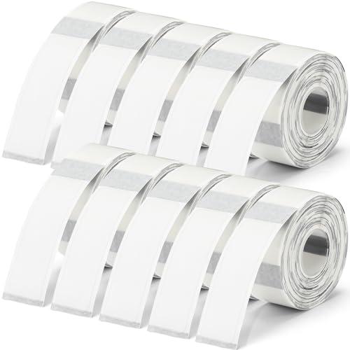 Gersoniel 1600 Pcs Label Tapes 12 x 40 mm Laminated Stickers Replacement Compatible with D30 Portable Thermal Label Paper Printer Tapes Refill for Office 160 Pcs/roll (Clear)