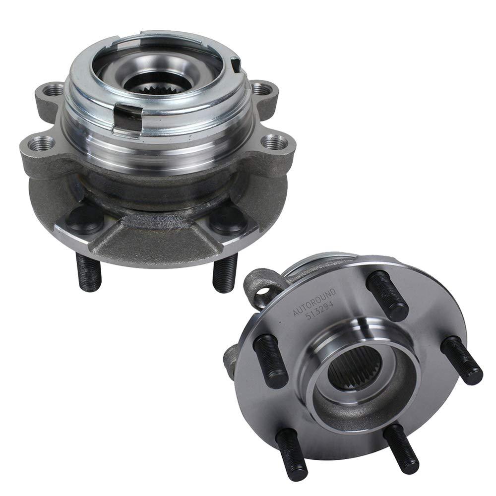 Autoround 513294 [2-Pack] Front Wheel Bearing and Hub Assembly Compatible with Nissan Altima 2007 2008 2009 2010 2011 2012 2.5L 5Lugs w/ABS