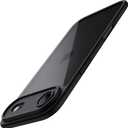 JETech Case for iPhone Air, Shockproof Phone Bumper Cover, Solid Color Matte TPU Frame, Anti-Scratch Clear Back, 6.5-Inch Display (Black)