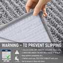 OLANLY Bathroom Rug Mat 30x20, Thick Soft and Absorbent Chenille Bath Mat, Non-Slip Rubber Backing, Machine Washable Quick Dry Bath Rugs for Tub Shower Floor, Home Decor Accessories, Grey