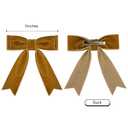 2 x 2PCS 5" Velvet Brown Hair Bows Girls Hair Clips Ponytail Holder Accessories for Girls Toddlers