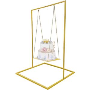 Cake Swing Stand Metal Hanging Dessert Display Floating Cake Stand for Wedding Baby Shower Anniversary Party Birthday Indoor and Outdoor Event Decorations