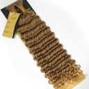 BEEOS Boho Hair for Braiding 100g, #27 Honey Blonde Remy Human Hair for Boho Braids 16 Inch, Deep Wave Full End No Weft 2 Bundles Per Pack