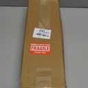 Alise Bathroom Glass Shelf with Stainless Steel Railing, Polished Chrome Small Tempered Glass Floating Wall Shelf Over The Toilet, 16 inch