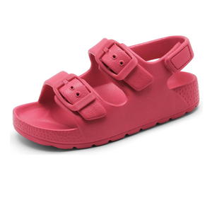 INMINPIN Toddler Boys Girls Buckle Sandals Comfort Open Toe Sandal with Adjustable Back Strap 2 Pack, 11