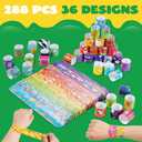 JOYIN 288 Pcs Slap Bracelets for Kids, Bulk Wristbands with Animals, Friendship, Heart, Galaxy, Party Favors, Classroom Prizes Birthday Exchanging Gifts, Goodie Bag Stuffers