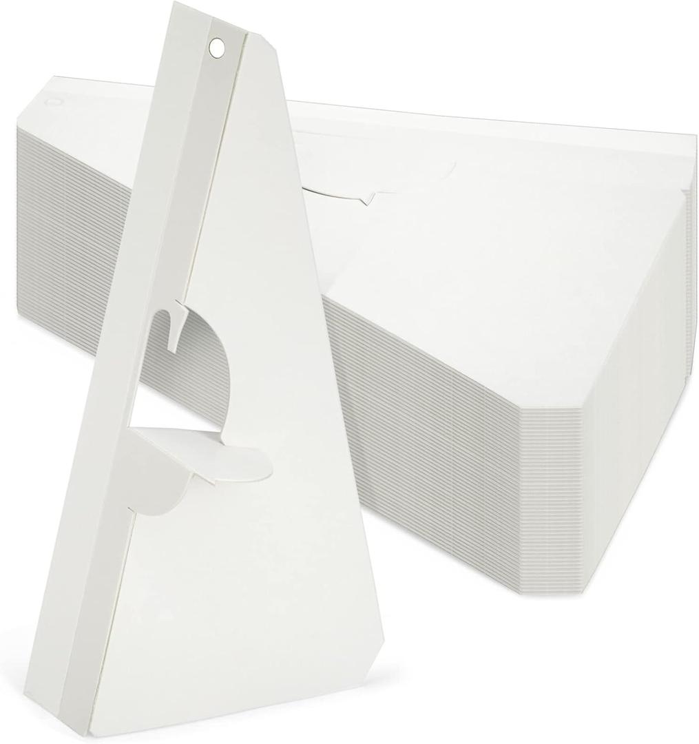 Juvale Cardboard Easel Stand for Signs - Self-Stick Cardboard Easel Backs - Adhesive Picture Frame Support - 9-Inch, White, 50 Pack, Compact