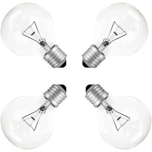 Globe Light Bulbs,G25,40W Incandescent Dimmable, 4000K Soft White Warm Glow, E26/E27 Base, 3.15-inch Crystal Clear Glass for Vanity Bathroom Mirror Pendant Lighting (4)