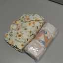 LifeTree Muslin Swaddle Blankets for Baby Girl, 2-Pack 70% Viscose from Bamboo and 30% Cotton Large Swaddle Blankets (47" x 47"), Floral & Dusty Pink Checkered