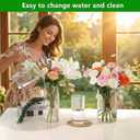 Clear Acrylic Cylinder Vase Set, 3 Pack Shatterproof Plastic Vases (3.9”x7.9”, 4.7”x9.8”, 5.9”x9.8”) for Home & Wedding Decor