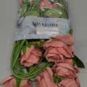 Helera 12pcs Roses Artificial Flowers Fake Roses Dusty Rose Pink Silk Roses Silk Flowers Rose with Long Stems for Wedding Home Party Centerpieces Decorations