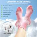 Womens Cotton Crew Compression Socks 5 Pairs Breathable Skin-Friendly with Targeted Ankle Support & Dry-Fit (M)