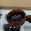 12 Pcs Succulent Pots 2.5 Inch Mini Ceramic Succulent Garden Flower Pots Planters with Drainage and Bamboo Tray for Indoor Garden Plants Planters Colorful Flower Pot(Round,1.2 Inch H)