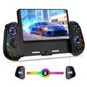 ewnol Switch Controllers for Nintendo Switch/OLED, Full-Size Handheld Switch Pro Controller with Hall Effect Joystick, 4 Game Slot, 1000mAh Battery, Adjustable RGB Light - Star