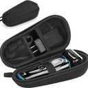 Electric Shaver Case,Travel Shaver Storage Bag & Razor Organizer Pouch,Durable,Waterproof, Compact Design for Men's Essentials,Fits Most Electric Shavers for Philips Braun Panasonic(Black)