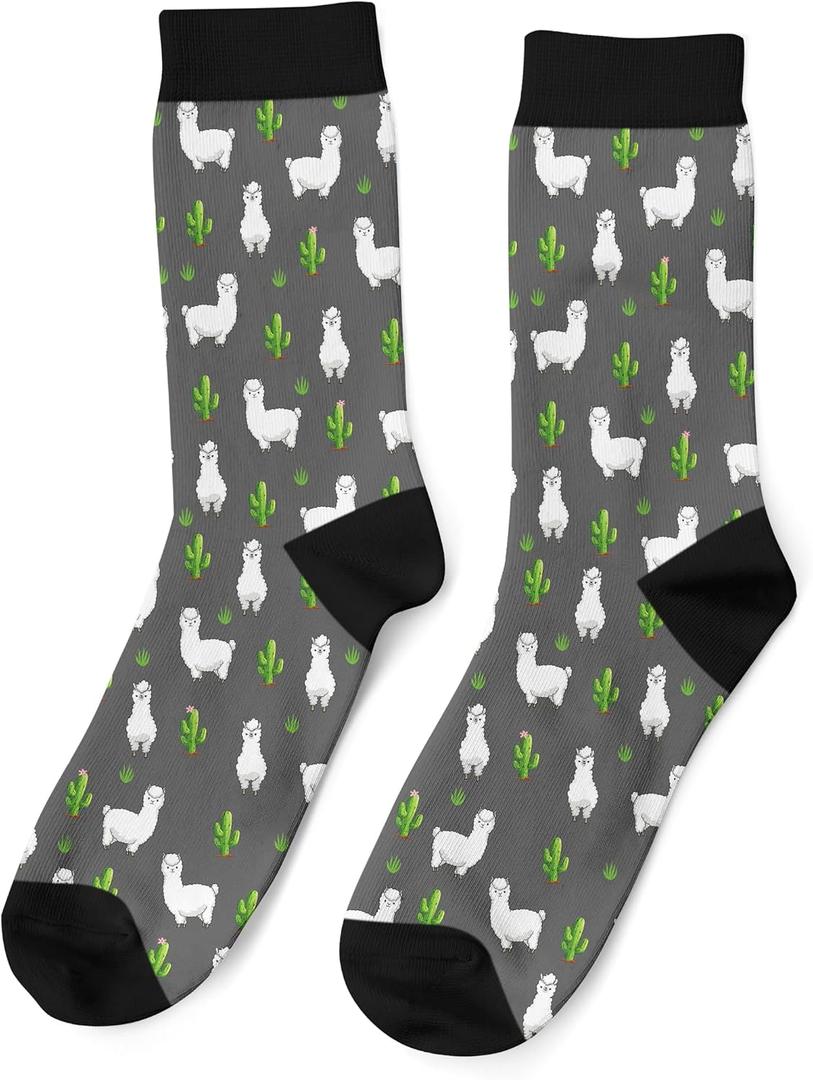 Crew Socks Cotton Cozy Crew Socks Over the Calf Tube Socks For Men Women (Gray)