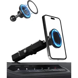Aluminum Phone Mount Holder Compatible with Ford Bronco 2021-2025+, Phone Holder Compatible with Magsafe iPhone 17-12 Series, Magnetic Dash Phone Mount for Bronco Accessories (Not Fit in Bronco Sport)