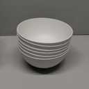 Wheat Straw Cereal Bowls 40 OZ, Unbreakable Bowls Set of 6, Microwave & Dishwasher Safe Bowl for Kitchen, Reusable Plastic Bowl for Cereal, Soup, Salad and Ramen, White