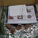 24 Inch Winter Wreaths for Front Door Outside- Pinkpuii Artificial Outdoor Christmas Wreath with Pinecones,White Berries and Welcome Sign,Xmas Holiday Winter Decorations for Home Farmhuse Door Decor