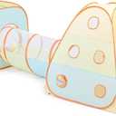 UTEX 3 in 1 Pop Up Play Tent with Tunnel, Ball Pit for Kids, Boys, Girls, Babies and Toddlers, Indoor/Outdoor Playhouse (3 in 1 with Suquare Tent)