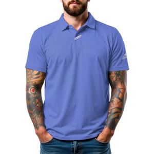 Men's Golf Polo Shirts UPF 50+ Short Sleeve Dri Fit Polos Stretch Performance Collared Golf Casual Work Business Wear (Blue)