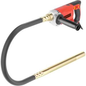 1300W Electric Concrete Vibrator, Hand Held Power Concrete Vibrators Cement Bubble Remover,13000 VPM With 4.9 Ft Long Copper Rod Concrete Tools