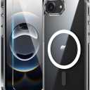 FNTCASE for iPhone 16e Case: Clear Magnetic Rugged Protection | Military Grade Slim Anti Yellowing Phone Cases | Shockproof Scratch-Resistant Transparent Phone Cover(Clear)