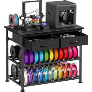3D Printer Stand with Drawers 31.5x19.7 Printer Table with Filament Storage