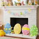 EAMBRITE Easter Decorations Outdoor Easter Egg Lights, Lighted Large Eggs Stake/Hanging/Table with Timer for Yard Signs, Window, Home, Pathway, Lawn, Garden, Spring, Indoor Outside Decor